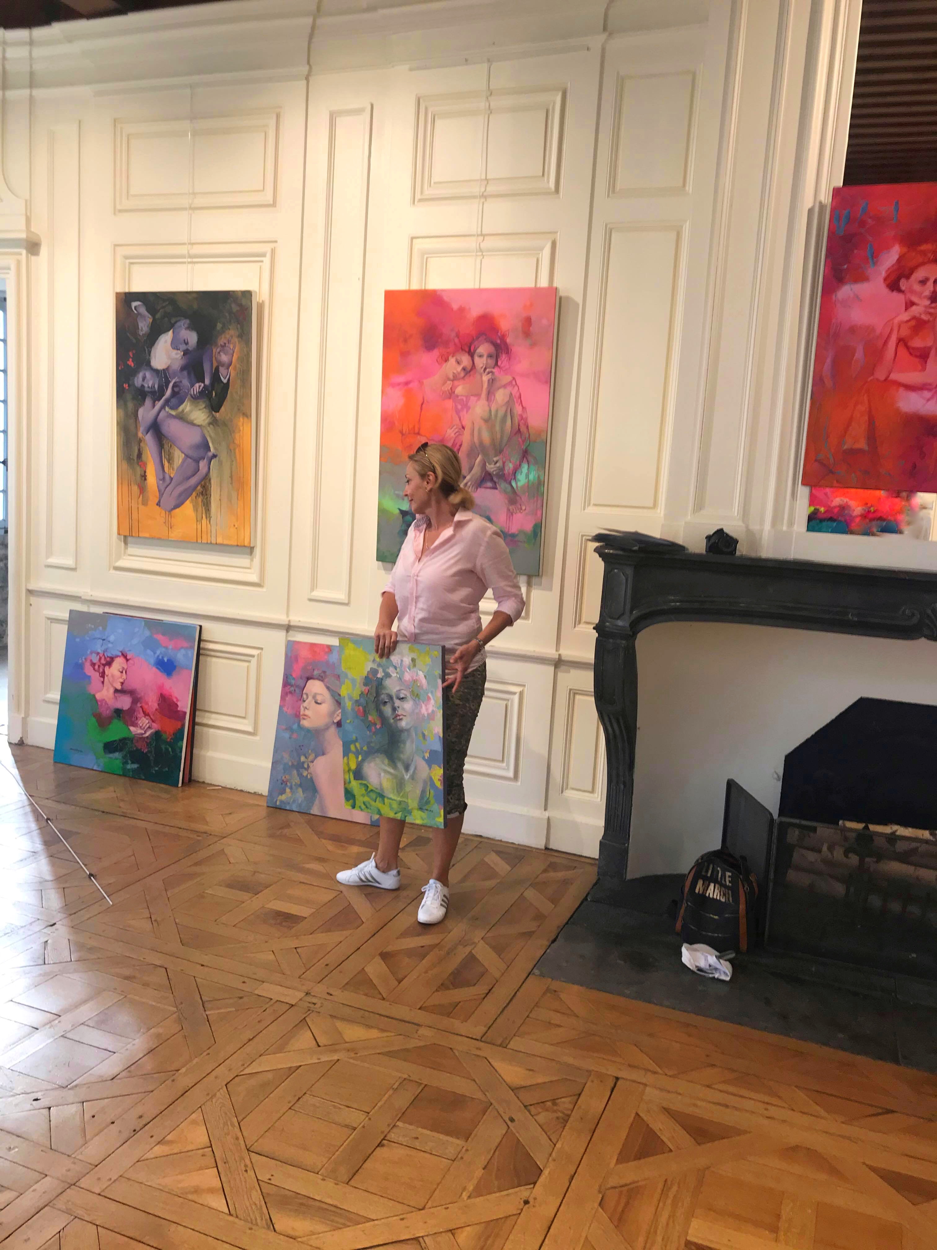 Préparation exposition de peinture 