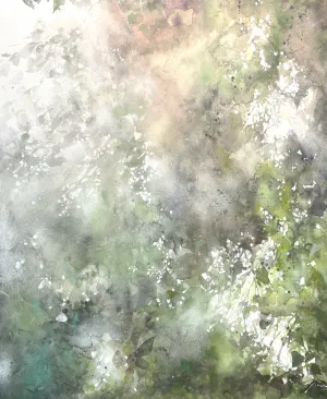 In the morning, the leaves rustle in the sunlight