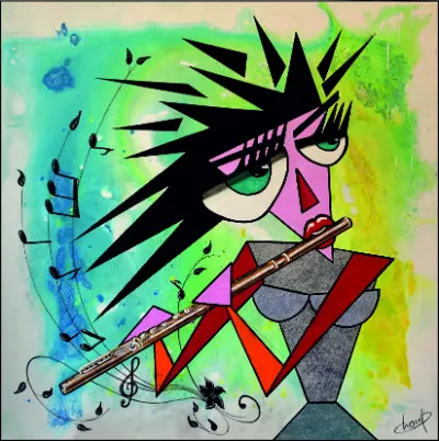 La flûtiste au nez rouge